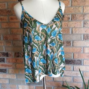 HPNOTIQ Promotional Palm Tree Spaghetti Strap Top c